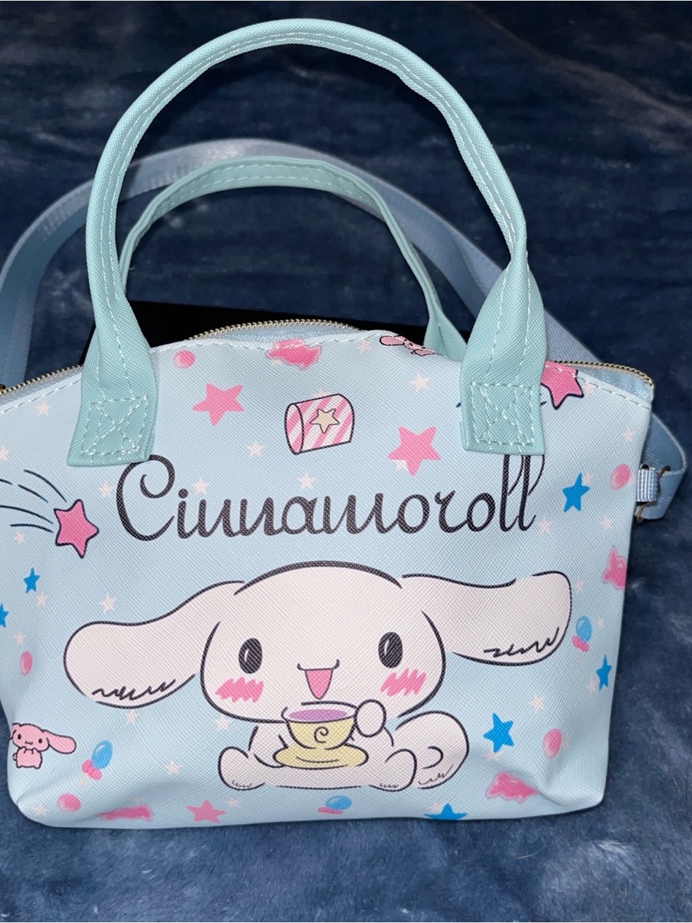 Sanrio Cinnamoroll Light Blue Tote with Pink Accents